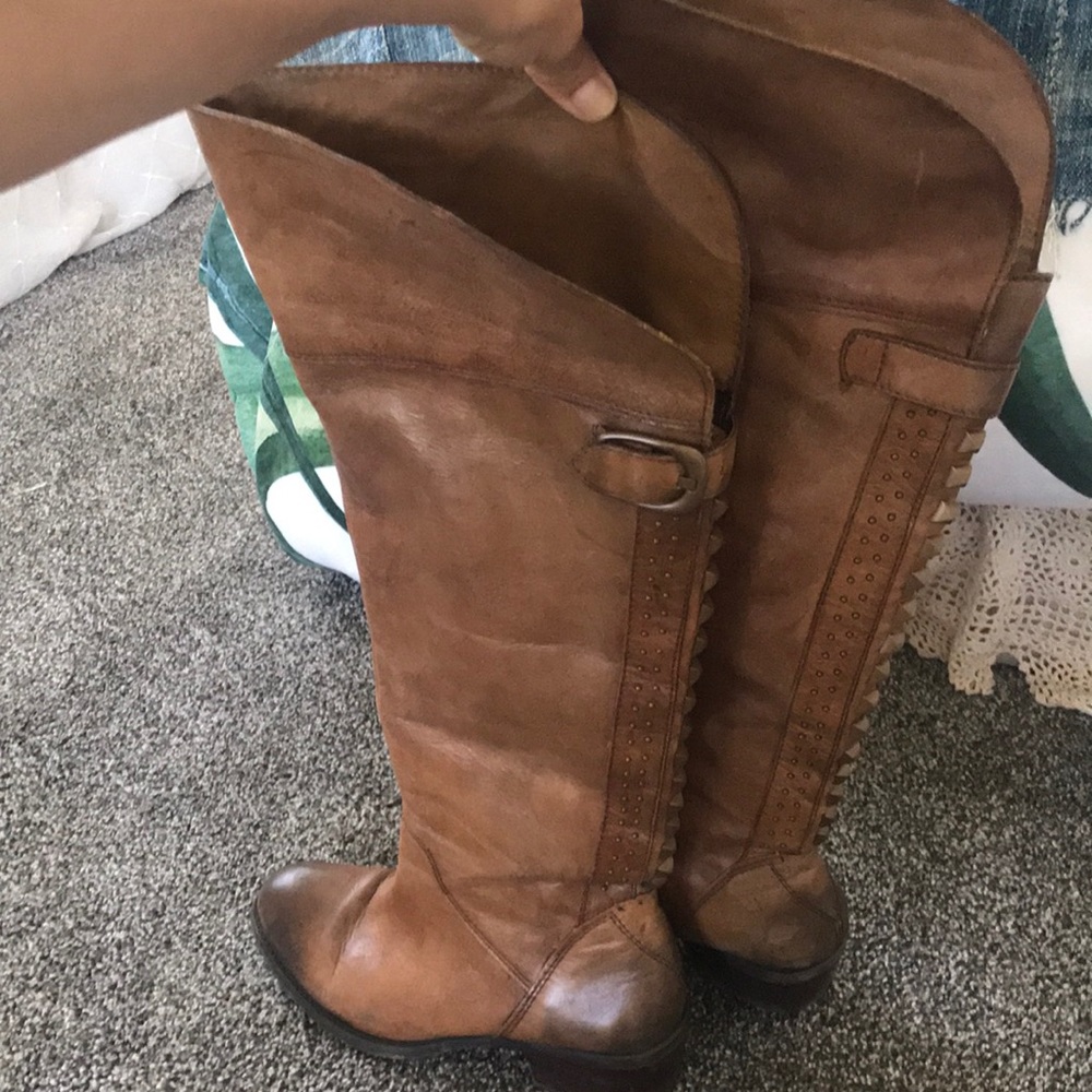 Knee high brown boots